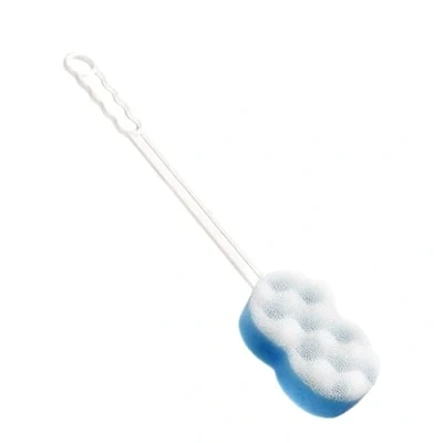 Image of 2 in 1 Long Handled Bath Sponge Reach Showering &amp; Bathing Aids
