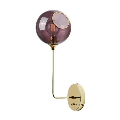 Image of DESIGN BY US Ballroom Long wall light, purple, glass, hand blown