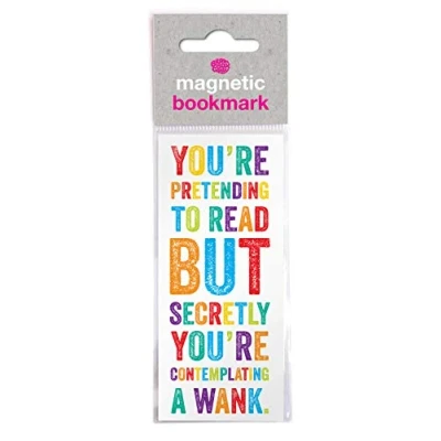 Image of Brainbox Candy Funny Rude &#039;Contemplating A .&#039; Magnetic Bookmark Birthday Gift for Him Her Friends Book Lovers Bookworms Stocking Fillers