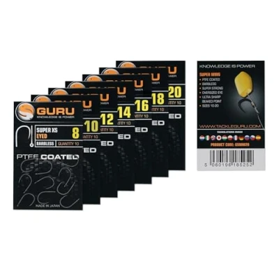 Image of Guru Super XS Eyed Weerhaakloos 14 Witvis haken