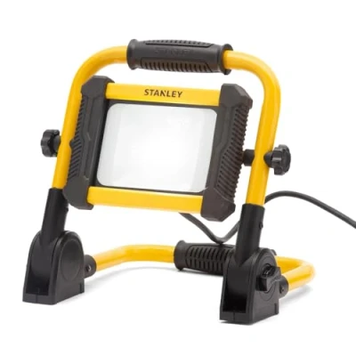 Image of LITECRAFT Stanley Work Light 10 Watt Portable LED Outdoor Floodlight Black, Yellow (10, Watts)