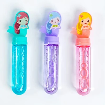Image of Toyseum 24 x Mermaid Bubbles For Party Bags Fillers, Ideal Your Girls Themed Bags, Kids Pack of (3 design variations)