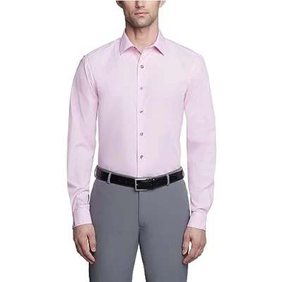 Image of UNLISTED Men&#039;s Dress Shirt Slim Fit Solid, Pink, 15&quot; 15.5&quot; Neck 32&quot; 33&quot; Sleeve
