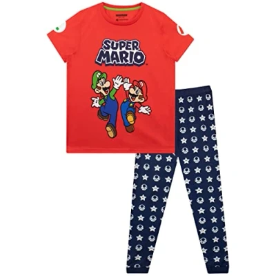 Image of Super Mario Boys Pyjamas Red 7 8 Years