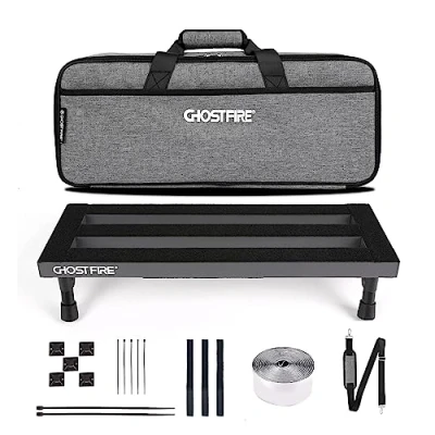 Image of Ghost Fire Guitar Pedal Board Aluminum Alloy 1.1lb Super light Effect Pedalboard19.7&#039;&#039;x7&#039;&#039; with Carry Bag,SPL 02