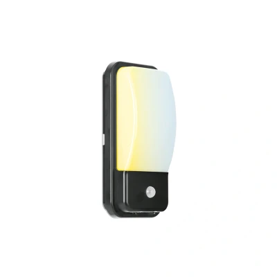 Image of UtiliteXCS 10W PIR CCT LED Rectangular Bulkhead Black Aurora
