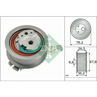 Image of 04L109243B, 04L109243C, 04L109243G, 04L109243R, 04L109243S Tensioner Pulley, timing belt INA 531 0894 10 AUDI: Q5, A4 B8 Avant, Q5
