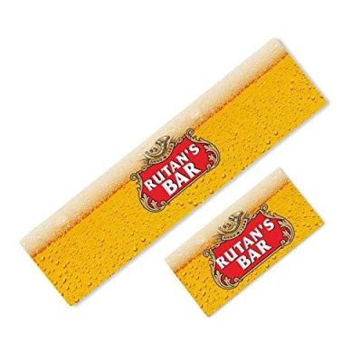 Image of Personalised Stella Bubbles Beer BAR Runner Ideal for Home Pub Party Occasion (44x25)