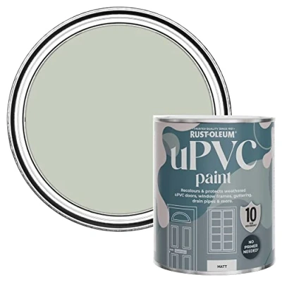 Image of Rust Oleum Green uPVC Door and Window Paint in Matt Finish Aloe 750ml