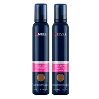 Image of Indola Colour Mousse 200ml Medium Brown x2