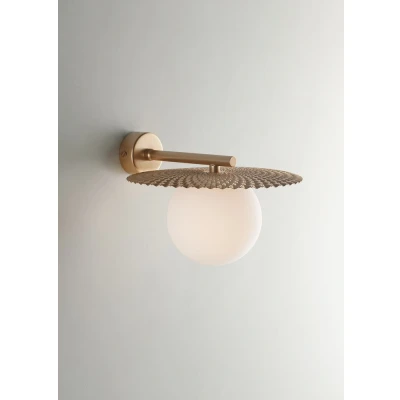 Image of Chaplin Globe Wall Lamp, Satin Gold, G9
