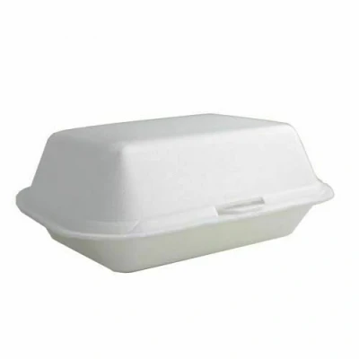 Image of ARA CHOICE Polystyrene Eco Friendly Biodegradable Kebab Burger Chips Takeaway Food Box Containers Microwave &amp; Freezer Safe Container Chicken Hinged Lid (25, Rectangular (7&quot; x 5&quot;))