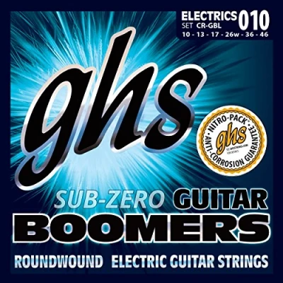 Image of GHS Sub Zero Boomers Electric Guitar Strings Light 010 046
