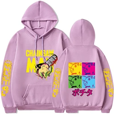 Image of westtrend Anime Chainsaw Man Hoodies Pochita Cosplay Sweatshirts Loose Pullover for Men Women