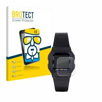 Image of brotect Glass Screen Protector Film compatible with Casio W 800H 1AVES Foil 9H Protection [Scratch Resistant, High Clarity]
