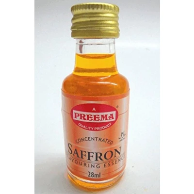 Image of Saffron Food Flavouring Essence Preema 28ml Bottle