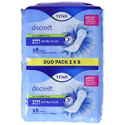 Image of TENA Lady Extra Plus Towels Duo Pack 3 x Packs of 16 ( 48 )