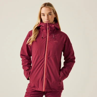 Image of Regatta Women&#039;s Breathable Wentwood IX 3 in 1 Jacket Rumba Red Peach Parfait Inner, Size: 10