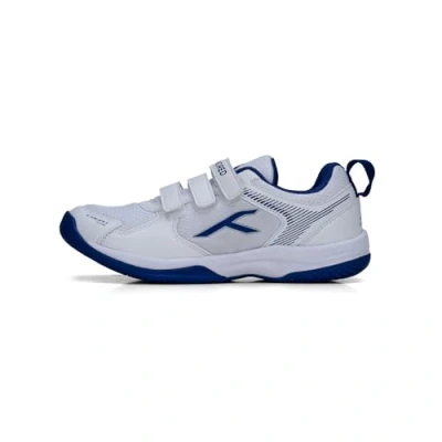 Image of HUNDRED Men&#039;s Court Star Badminton Shoe, White/Navy, 5 UK