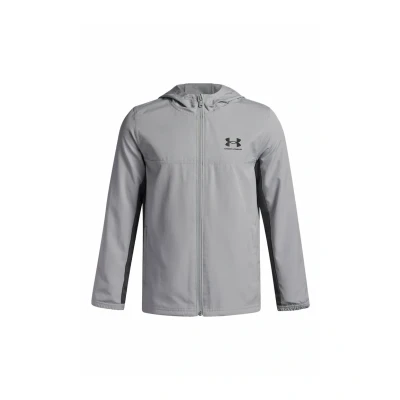 Image of Under Armour UA B Rival WVN Jacket Mod Gray/Castlerock/Black YLG