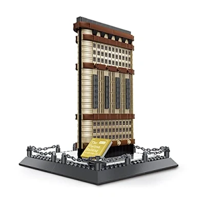 Image of WANGE Modelo de Arquitectura para armar con Bloques construcción. Edificio Flatiron New York