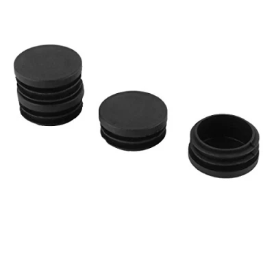 Image of sourcing map Plastic Round End Cap Pipe Tube Tubing Insert Plug 38mm Dia 4pcs Black