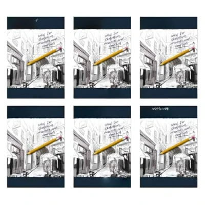 Image of iTrend A4 Sketch Pad Drawing Paper Coloring Book and Art Easy to Use Doodle Creative Fun White Grade Quality Back Card Cover Pack of 06 70 GSM