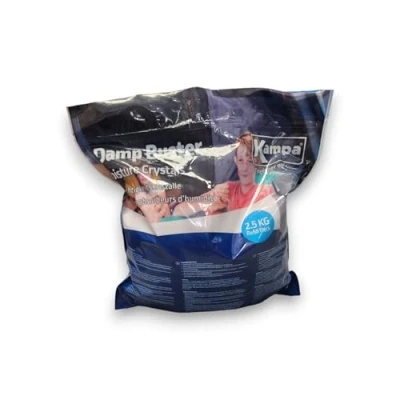 Image of Kampa 2.5kg Moisture Absorber Refill Crystals Disposable Dehumidifier for Home, Wardrobe, Bathroom, Caravan, and More Damp Trap Condensation Control