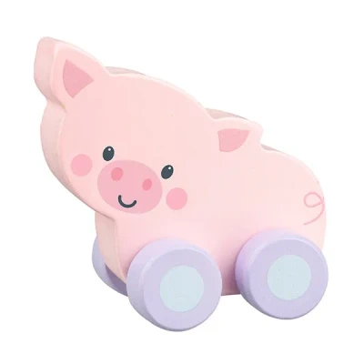 Image of Orange Tree Toys Pig First Push Wooden Toy