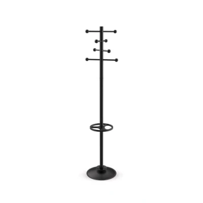 Image of MAUL MAULsapphire Coat rack 35 x 171 cm on feet with 8 hooks Entrance cabinet for office, reception area Stable steel cloakroom Black