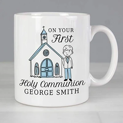 Image of Ceylon Teabox Personalised Boys First Holy Communion Mug Gift