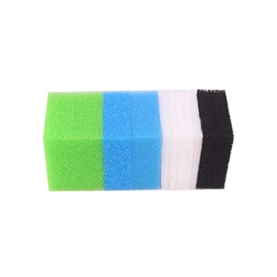 Image of INGVIEE Sets Compatible Aquarium Filter Foam Sponge for Juwel Standard/Bioflow 6.0 / L (1 x Blue Fine, 1 Coarse, 2 Green Nitrate, Black Carbon, 5 Poly pads)