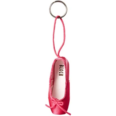 Image of Bloch Women&#039;s Mini Pointe Shoe Keyring Key Chain, Hot Pink, One Size