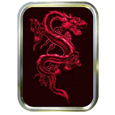 Image of TEEZ Red Dragon 2oz Gold Tobacco Tin,Baccy Tin, Smoking Tin