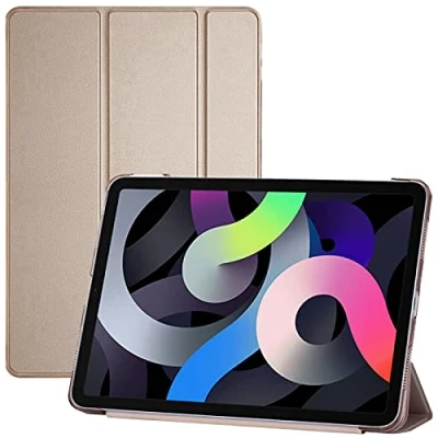 Image of Smart Magnetic Case for iPad Air 5th Generation (2022), 4th (2020), 11 Pro (2020) 2018 With Auto Sleep/Wake, Translucent Back Tablet Cover (Gold)