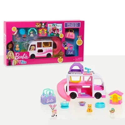 Image of Barbie Deluxe Pet Camper Set, Ages 3 &amp; Up