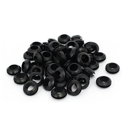 Image of sourcingmap Rubber Ring Sealing Grommet Electrical Wire Gasket Black 10mm Inner Dia 50pcs