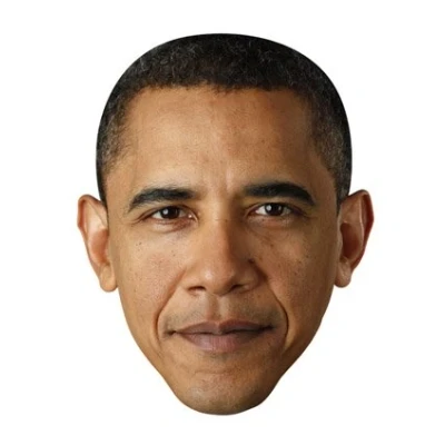 Image of FoxyPrinting President Barack Obama Celebrity Cardboard Party Face Mask Fancy Dress