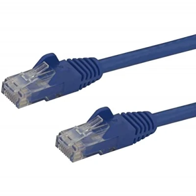 Image of StarTech.com Cat6 Ethernet Cable 100 ft Blue Patch Snagless Long Network Cord Cat 6 100ft (N6PATCH100BL)