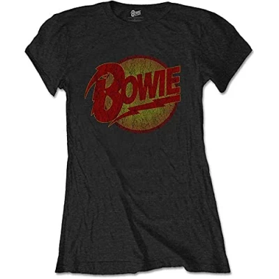 Image of David Bowie Women&#039;s BOWTS09LB02 T Shirt, Black, Medium