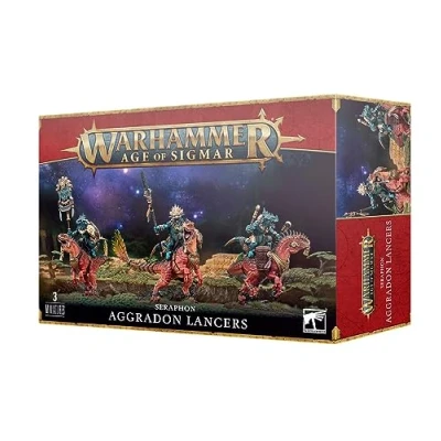 Image of Warhammer Age of Sigmar Games Workshop Seraphon: Aggradon Lancers, Green and Brown