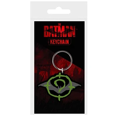 Image of The Batman Rubber Keyring, Zip Pull or Backpack Charm (Symbols Design) Official Merchandise, RK39265C, 4.5 x 6cm, Black