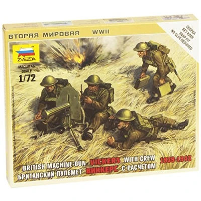 Image of Zvezda Z6167 Figures British Machine Gun With Crew 1939 to 1943
