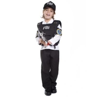 Image of Dress Up America FBI Costume for Kids Federal Agent Boys Perfect Role Play and Halloween