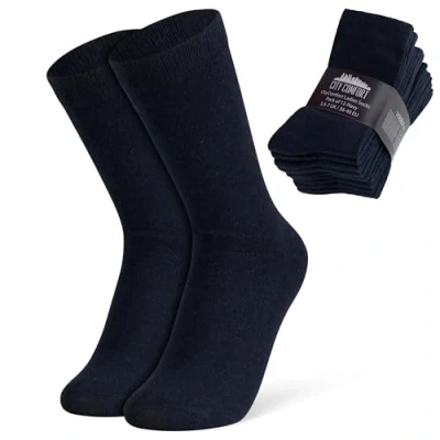 Image of CityComfort Calf Socks for Women, Soft and Breathable Multipack (Navy 12 Pack)