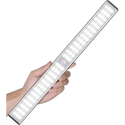 Image of Under Cabinet Wardrobe Lights, 78 LED Motion Sensor Closet Wireless Rechargeable Cupboard Light, Stick on Anywhere Magnetic Night Lighting