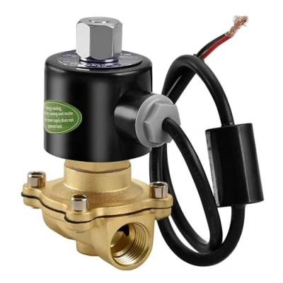 Image of Heschen Brass Electric Solenoid Valve, 2W 160 15KJ, PT1/2&#039;&#039;, DC12V, Direct Action Water Air, Normally Open
