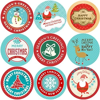 Image of 144 Christmas Tidings 30mm School Xmas Reward Stickers for Parents, Teachers