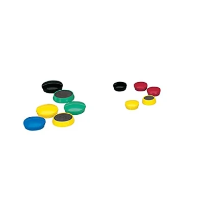 Image of 5 Star Office Round Plastic Covered Magnets 25mm Assorted