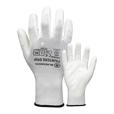 Image of Blackrock Lightweight Painter&#039;s PU Grip Safety Work Gloves, Mens Womens Sensitive Precision Working, Ideal For Painting &amp; Decorating, Electronics, Assembly, Light Handling Size Large